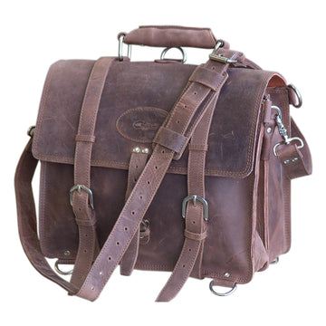 Glanor Bag Buffalo Leather Hand Briefcase Backpack Laptop